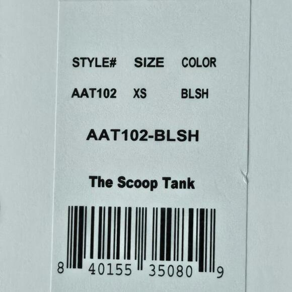 2/$30 Andie The Scoop Tank Blush Size XS | Soft Bamboo Jersey Basic Top - Picture 4 of 5